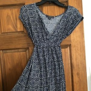Blue Circle Design Dress